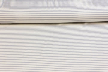 Jersey mit Streifen, weiß, hellgrau, 0,5 m